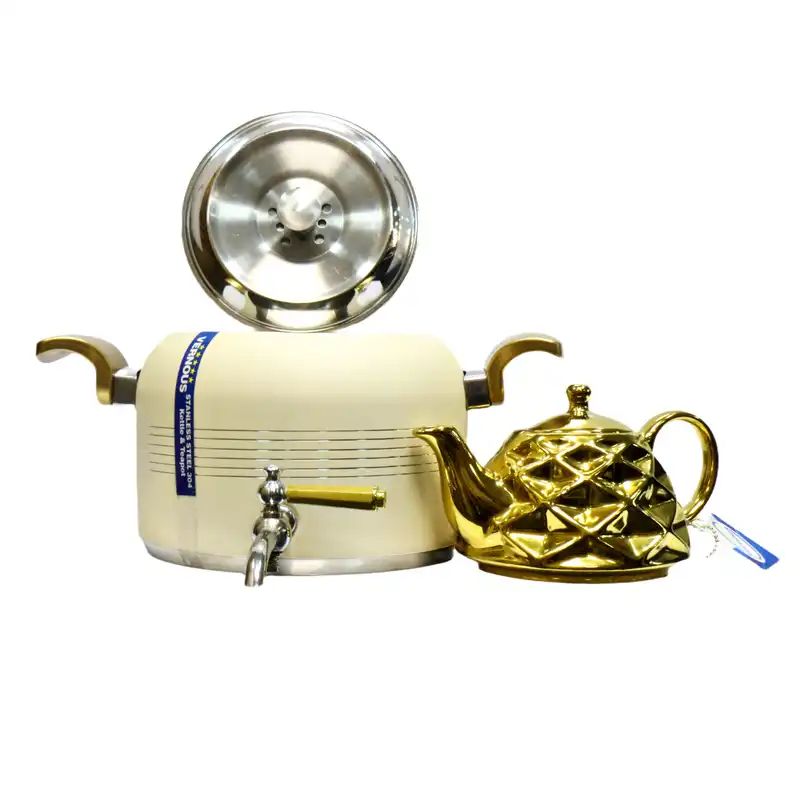 ست کتری و قوری مدل ورنوس طرح ترک استاتیک رنگی