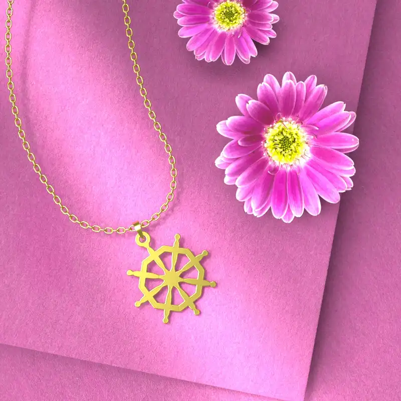 گردنبند طلا 18 عیار زنانه مدوپد مدل سکان کد D2-1-1067