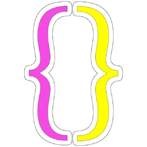 استیکر لپ تاپ  مدل Curly braces accolades developer programmer