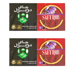 چای سیاه کیسه ای دوغزال باطعم زعفران بسته 2 عددی 