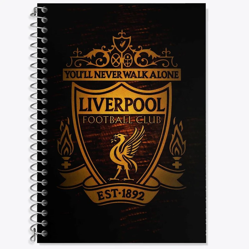 دفتر زبان 50 برگ خندالو مدل سه خط طرح باشگاه لیورپول کد 26982