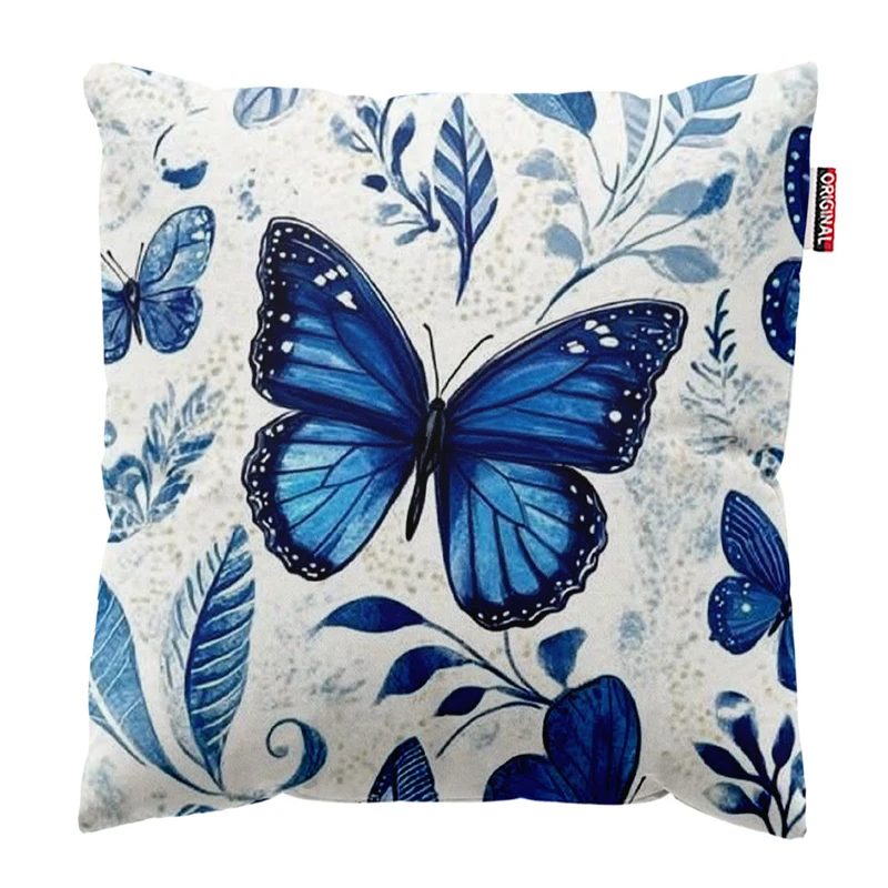  کوسن پاد آفرین طرح پروانه و گل کد 1873 سایز 30*30 سانتی متر