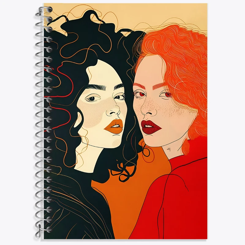 دفتر زبان 50 برگ خندالو مدل دو خط طرح دخترانه کد F7316