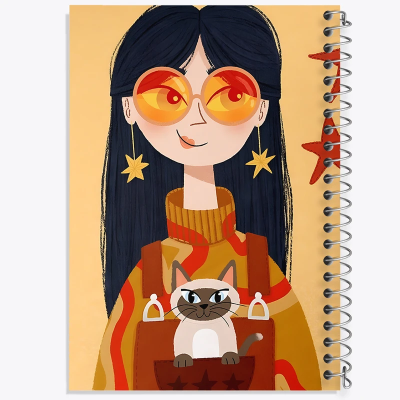 دفتر مشق 100 برگ خندالو طرح دخترانه کد F7660