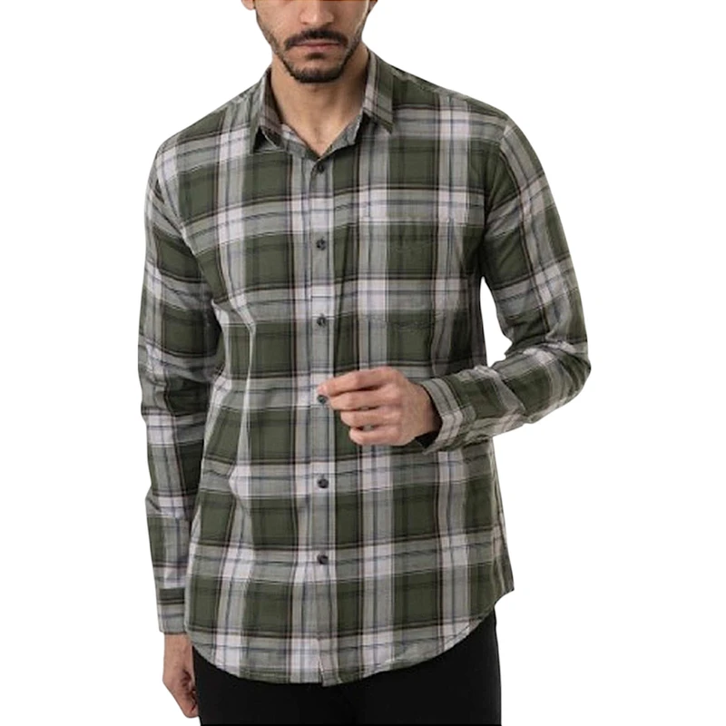 پیراهن آستین بلند یقه برگردان مردانه مدل MDSS-CH0890