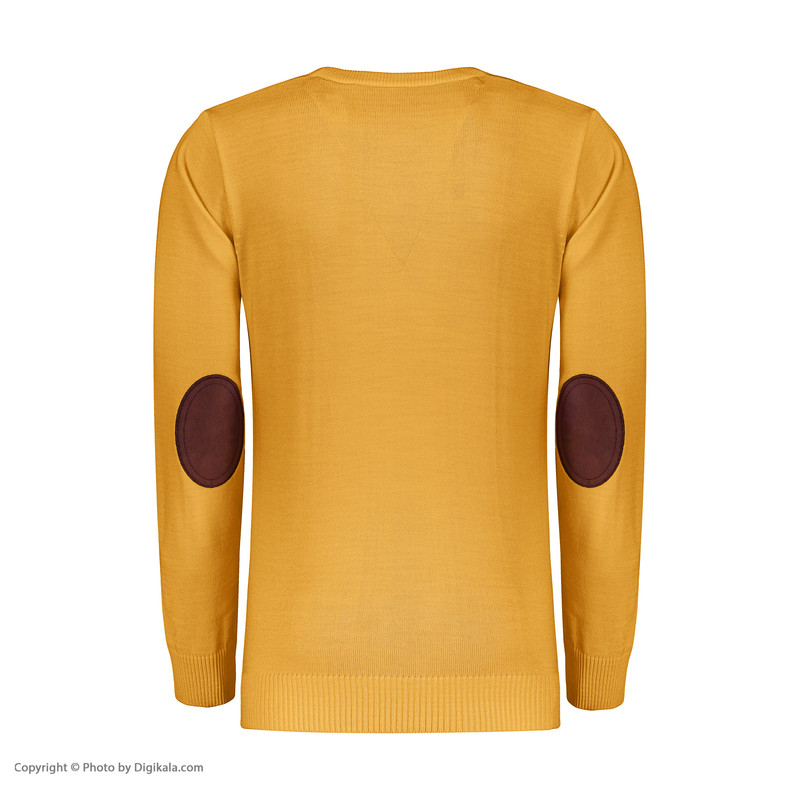 پلیور مردانه تریکو پاییزان مدل P700 رنگ خردلی روشن