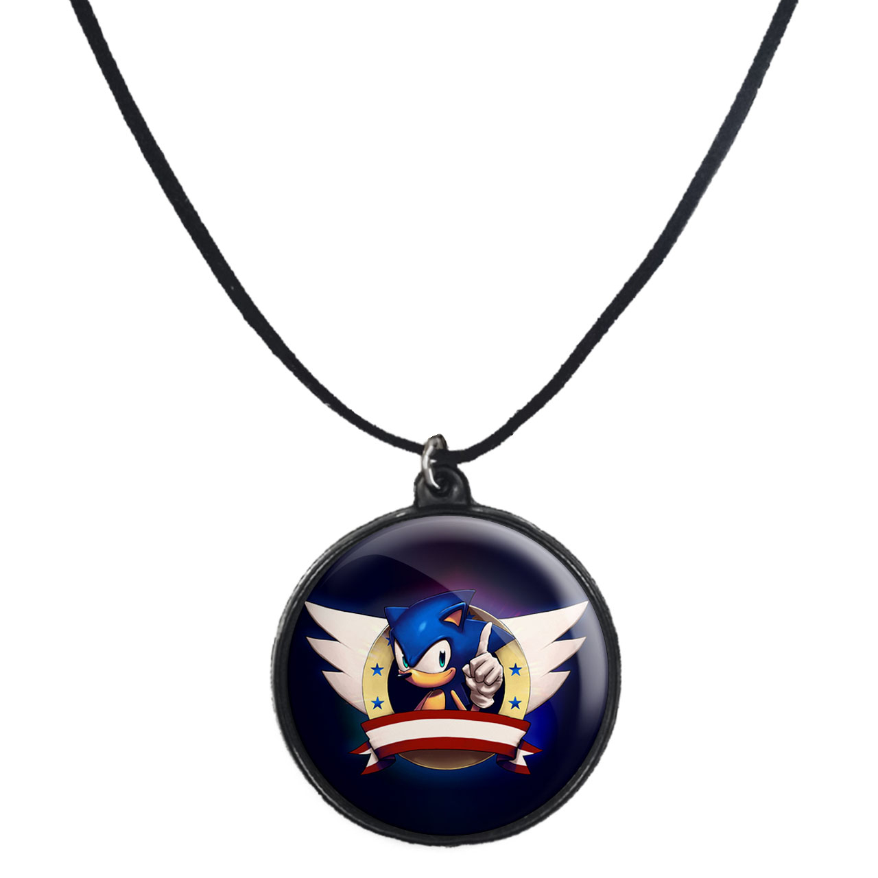 گردنبند پرمانه طرح سونیک کد pmb.15026 مدل دو طرفه