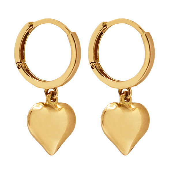 گوشواره طلا 18 عیار زنانه گالری مرجان طرح قلب مدل 1089