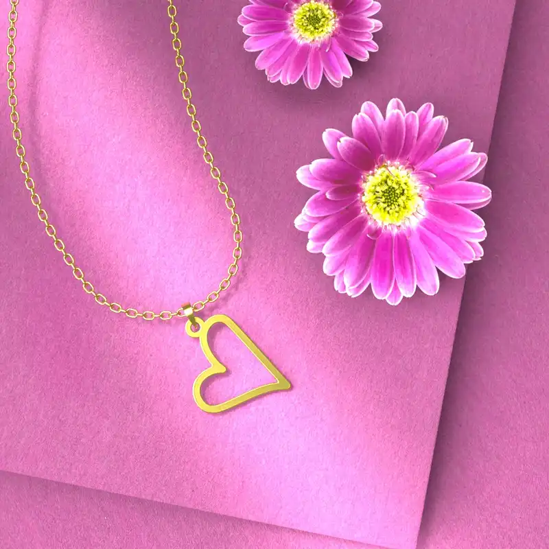 گردنبند طلا 18 عیار زنانه مدوپد مدل حرف a کد CA10849