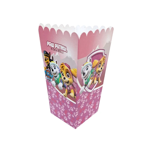 ظرف پاپ کورن یکبار مصرف مدل سگهای نگهبان کد DogP8 مجموعه 10 عددی