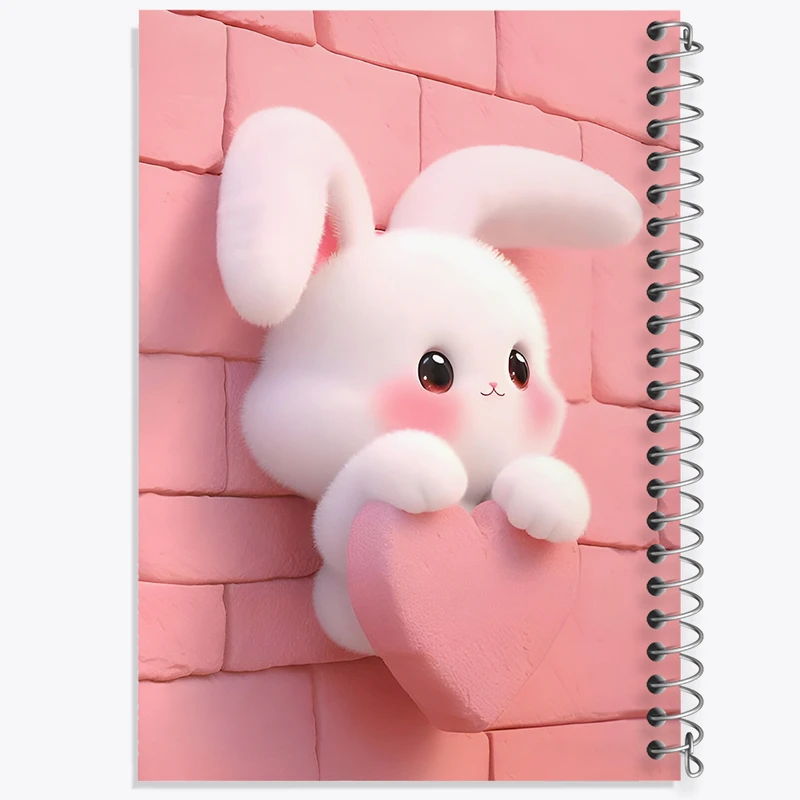 دفتر شطرنجی 50 برگ خندالو طرح خرگوش کیوت کد N4745