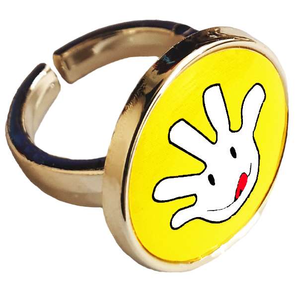 انگشتر دخترانه طرح استیکر کد 034 انگشتر دخترانه طرح استیکر کد 034