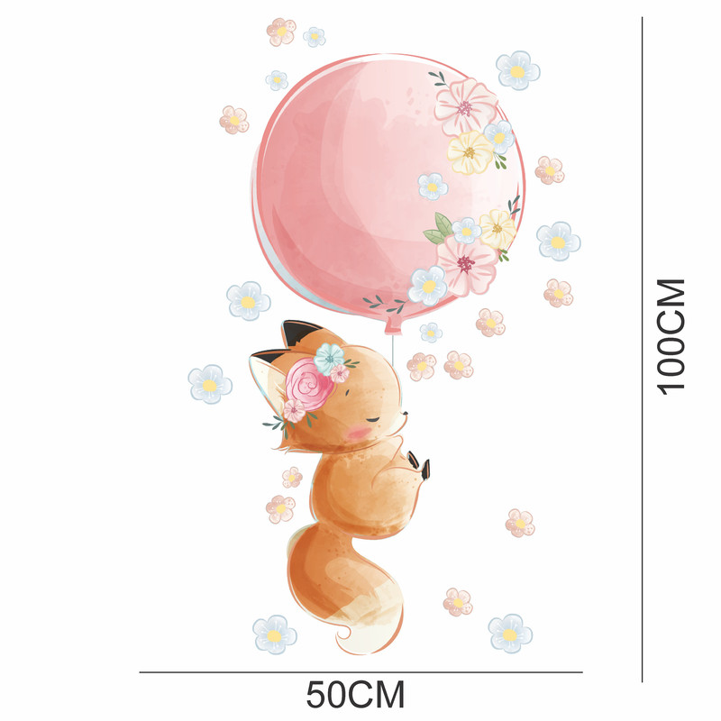 استیکر دیواری کودک مدل روباه کوچولو کد 02