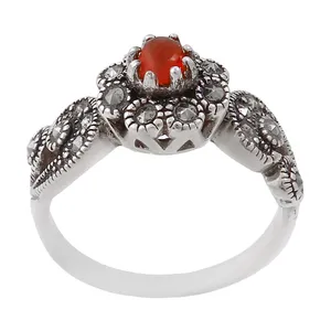 انگشتر نقره زنانه بازرگانی میلادی کد AW_483