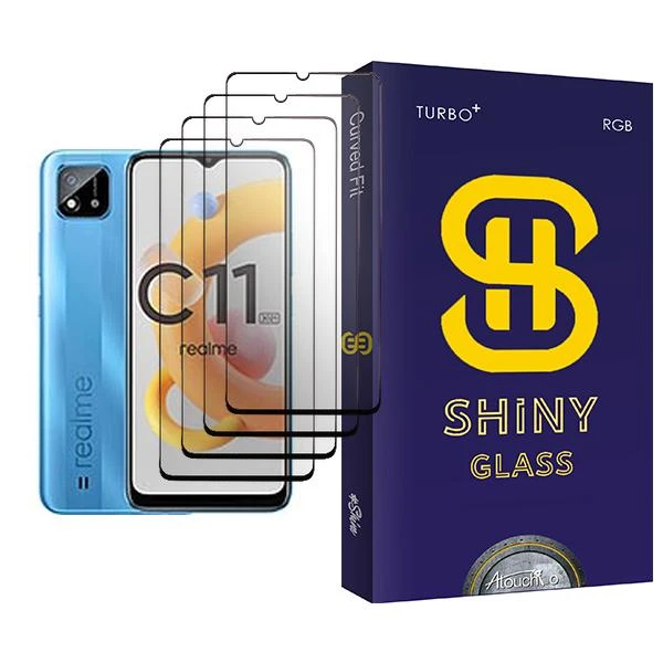 محافظ صفحه نمایش آتوچبو مدل Shiny Glass MIX004 مناسب برای گوشی موبایل ریلمی C11 (2021) بسته چهار عددی