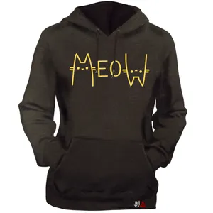 هودی زنانه مدل  گربه کد T10 رنگ نوک مدادی