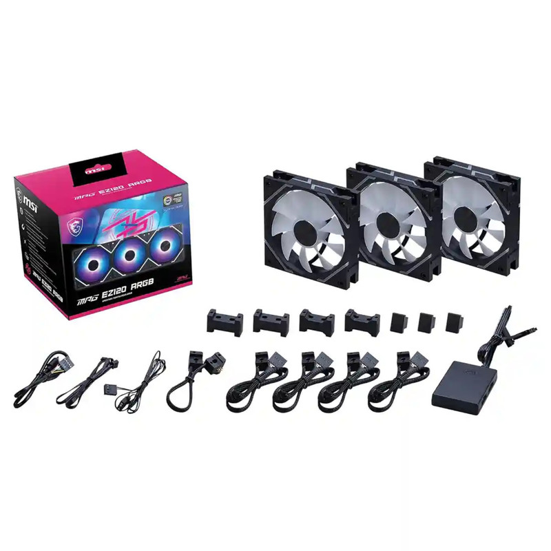 فن کیس ام اس آی مدل MPG EZ120 ARGB Black
