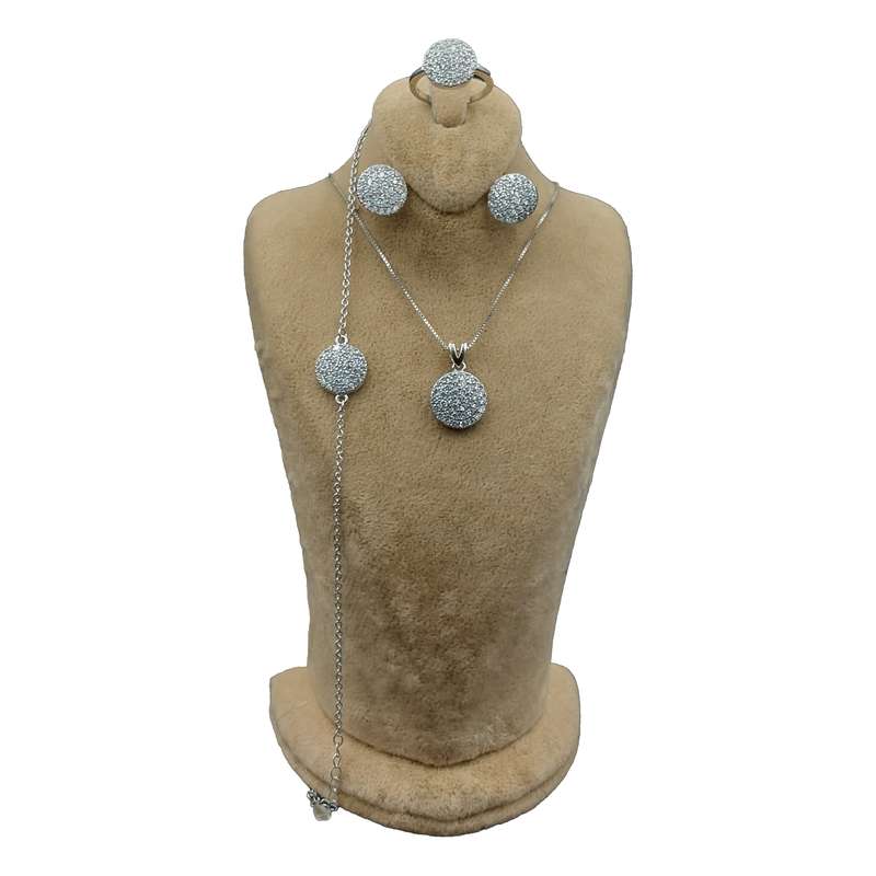 ست نقره زنانه مدل اتمی کد 20414