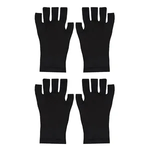 دستکش زنانه مدل نیم انگشت کد 1330 رنگ مشکی بسته دو عددی
