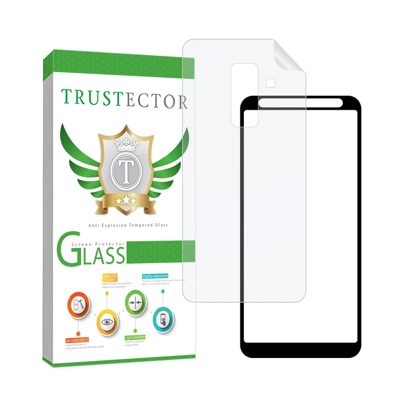 محافظ صفحه نمایش  تراستکتور مدل FUNABKTR مناسب برای گوشی موبایل سامسونگ Galaxy A6 Plus به همراه محافظ پشت گوشی