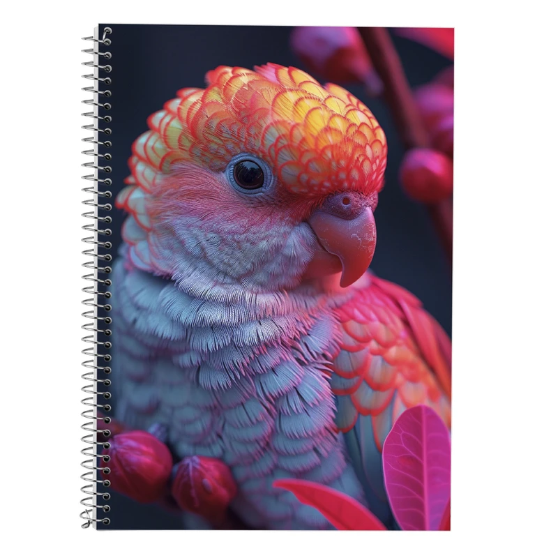 دفتر زبان 50 برگ مدوپد مدل دو خط طرح جوجه کد DF14699