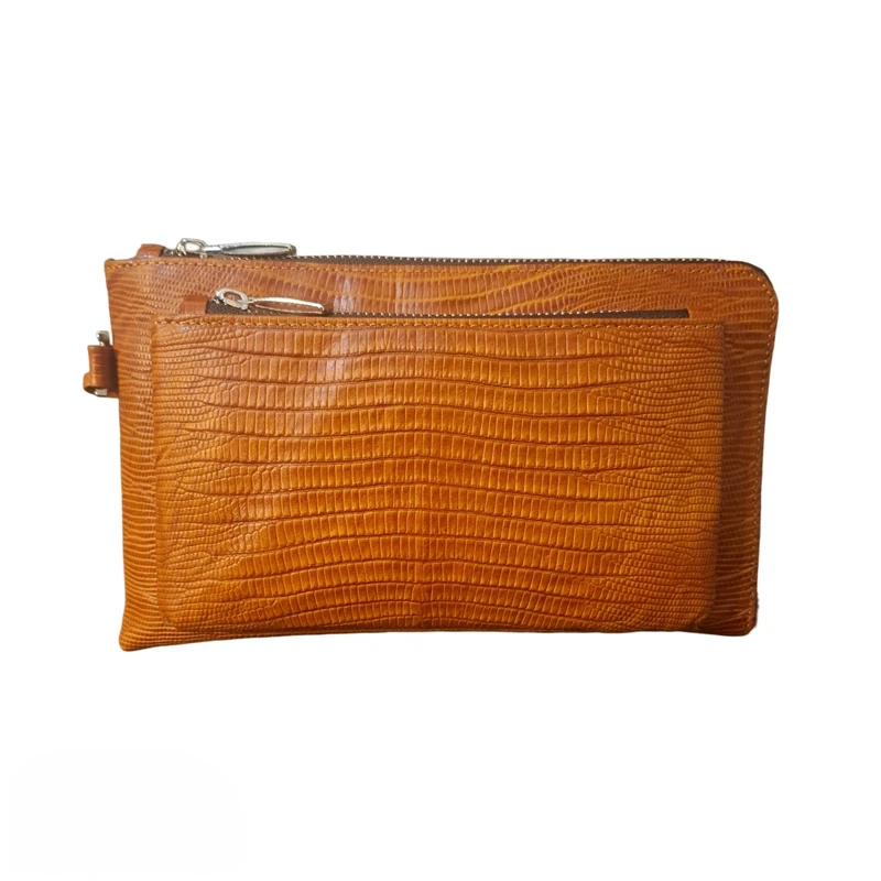 کیف پاسپورتی مردانه مدل آریا چرم طبیعی لیزارد دارای 2 محفظه