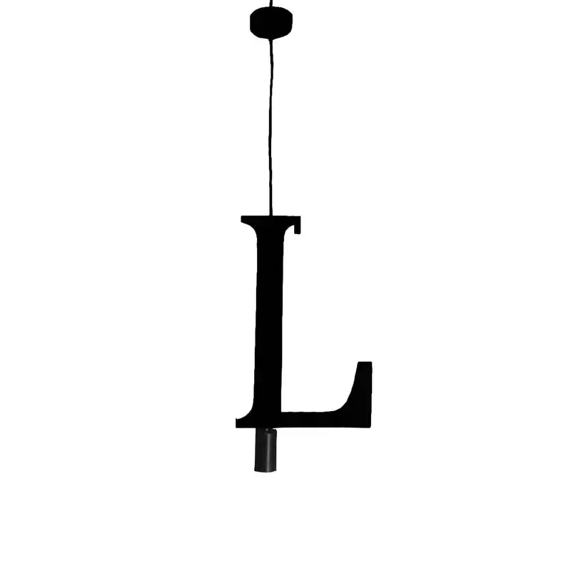 چراغ آویز مدل فلزی طرح L انگلیسی