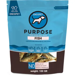  غذای تشویقی سگ انکوپت مدل enco fish packet وزن 100 گرم