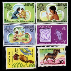 تمبر یادگاری مدل خارجی مجموعه 6 عددی 