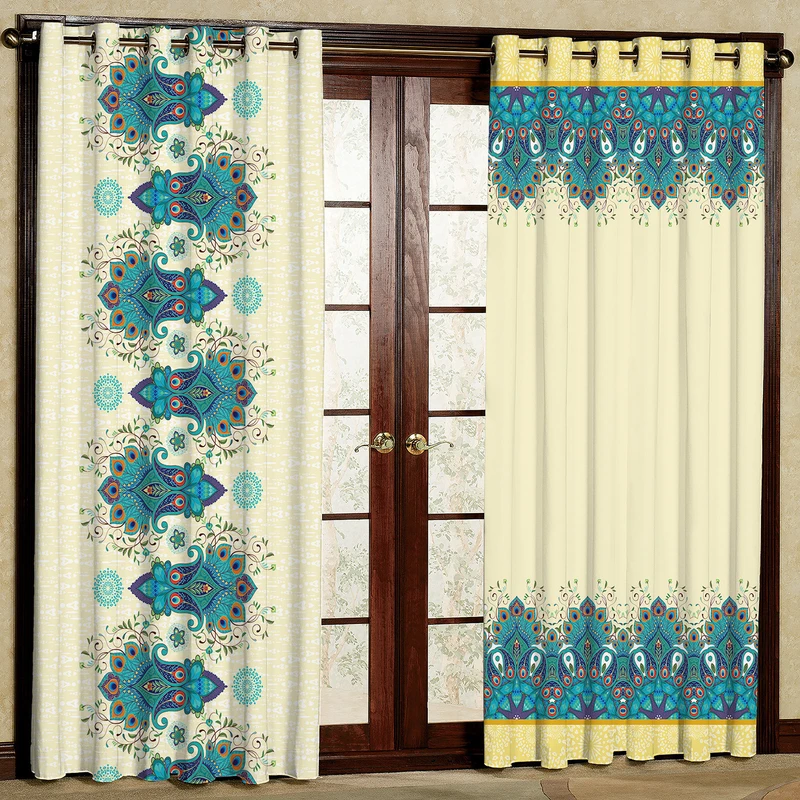  پرده مدل طرح دار مخمل پانچی کد 1404 سایز 140x280 سانتی متر