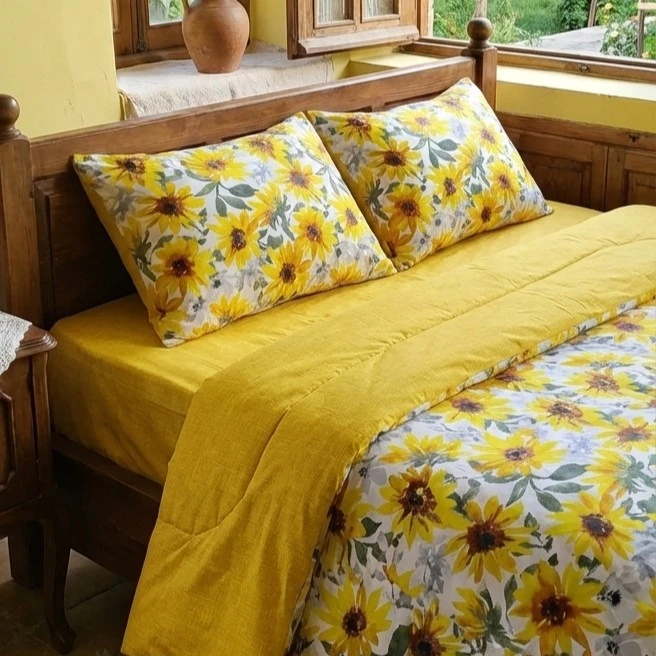 سرویس خواب 2 نفر 4 تکه مدل آفتابگردان