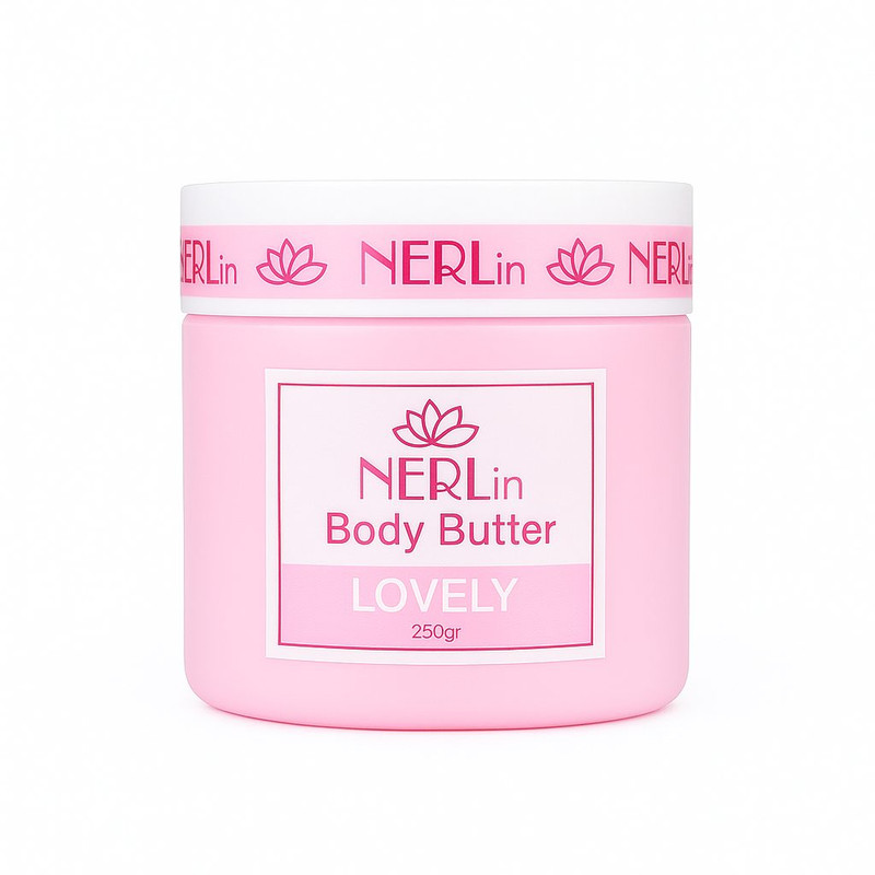 کره بدن نرلین مدل LOVELY مناسب انواع پوست حجم 250 میلی لیتر