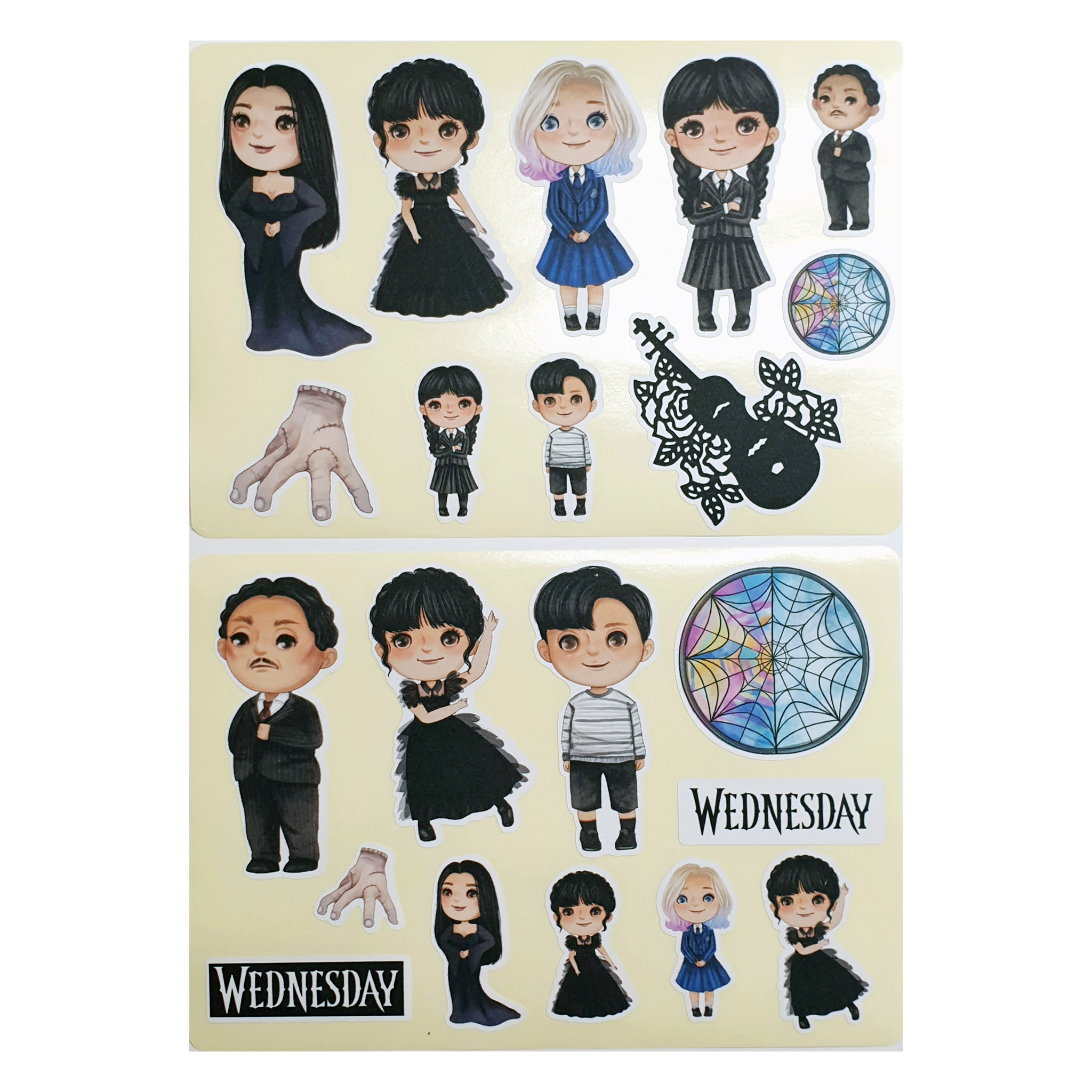 برچسب مدل WEDNESDAY ADDAMS مجموعه  2 عددی