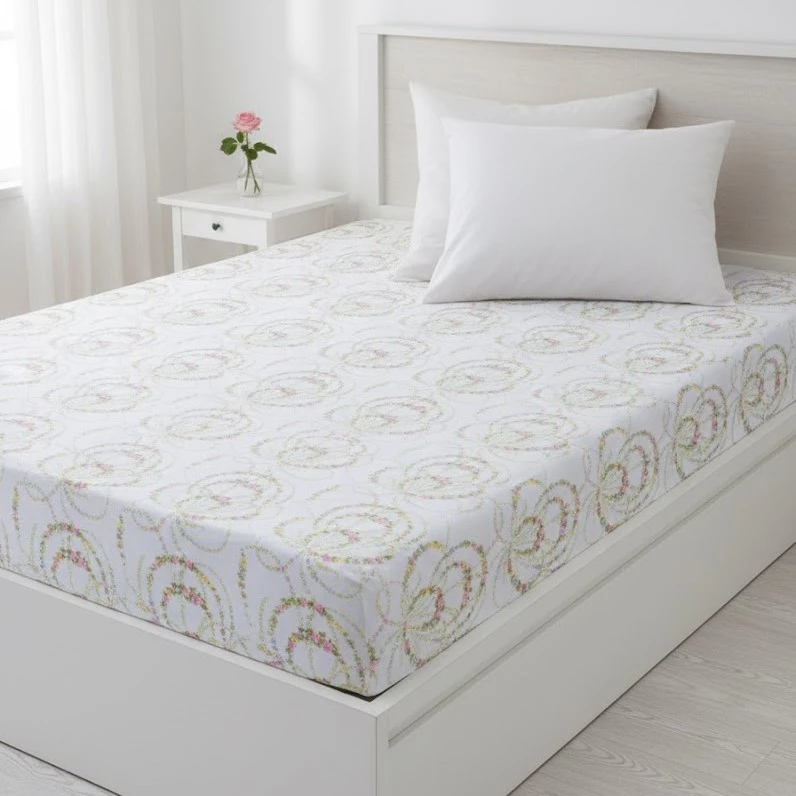 ملحفه نخ پنبه انگلیش هوم مدل Pastel دو نفره سایز 260x240 سانتی‌متر