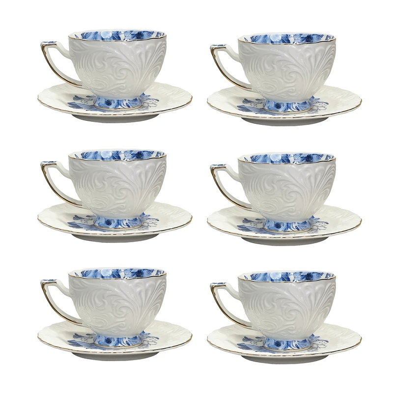 سرویس چای خوری 12 پارچه 6 نفره شاهین مدل dantella d