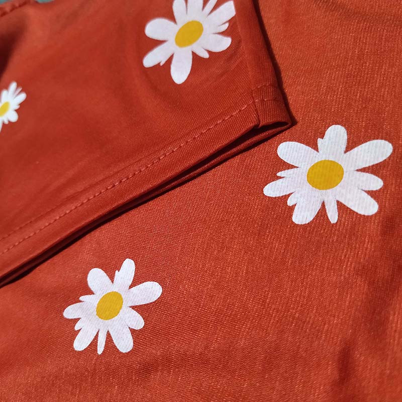 ست تی شرت و شلوارک زنانه مدل بابونه کد 7