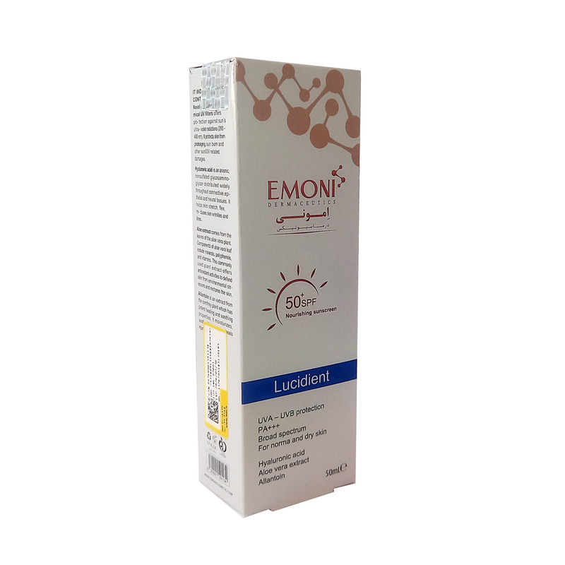 کرم ضد آفتاب بدون رنگ امونی SPF 50 مدل Nourishing مناسب برای پوست خشک و حساس حجم 50 میلی لیتر کرم ضد آفتاب بدون رنگ امونی SPF 50 مدل Nourishing مناسب برای پوست خشک و حساس حجم 50 میلی لیتر