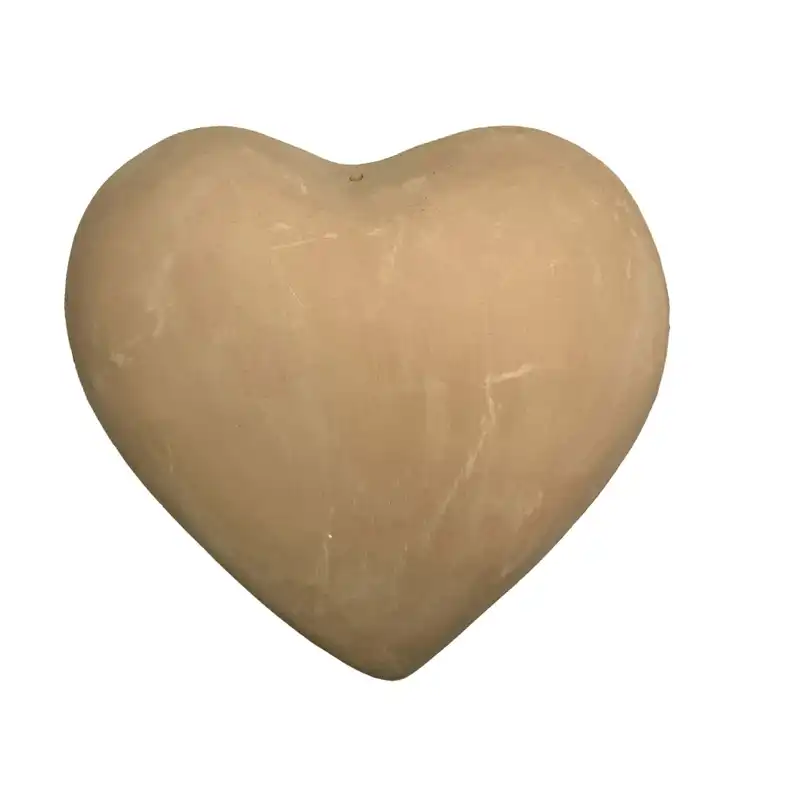 ظرف سفالی مدل بدون لعاب طرح قلب