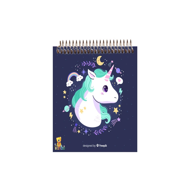 دفتر نقاشی 50 برگ بانیبو مدل  یونیکورن   کد 565