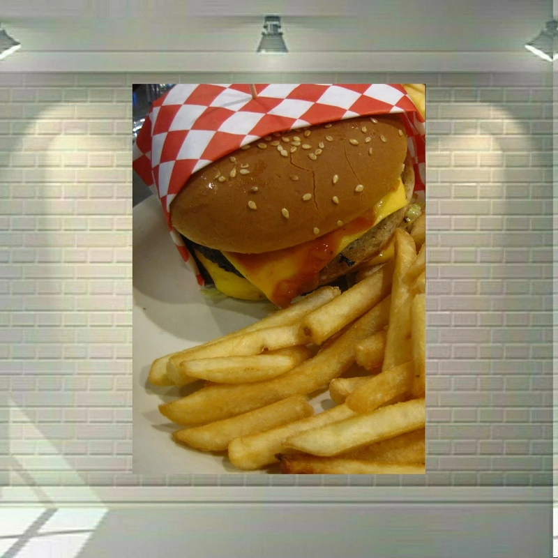  پوستر دیواری طرح فست فود مدل PO803