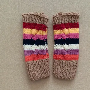 دستکش بافتنی زنانه مدل دستباف