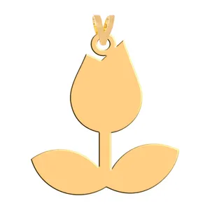 آویز گردنبند طلا 18 عیار زنانه فرشته مدل گل WNL-000189