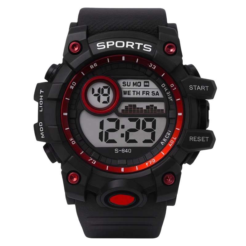 ساعت مچی دیجیتال مردانه مدل  اسپرت تک زمانه کرنوگراف بند پیو کد S2