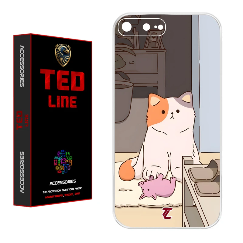 کاور تدلاین طرح گربه کد 1192 مناسب برای گوشی موبایل اپل Iphone 7 Plus / 8 Plus