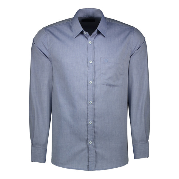 پیراهن آستین بلند مردانه پاتن جامه مدل رگولار 102721030145301 رنگ آبی تیره