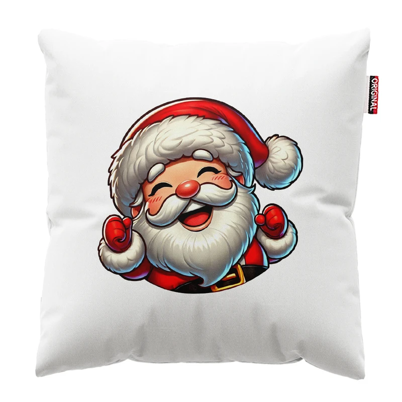 کوسن پاد آفرین مدل کریسمس طرح بابانوئل کاج گوزن آدم برفی کد PK402682 سایز 40*40 سانتی متر