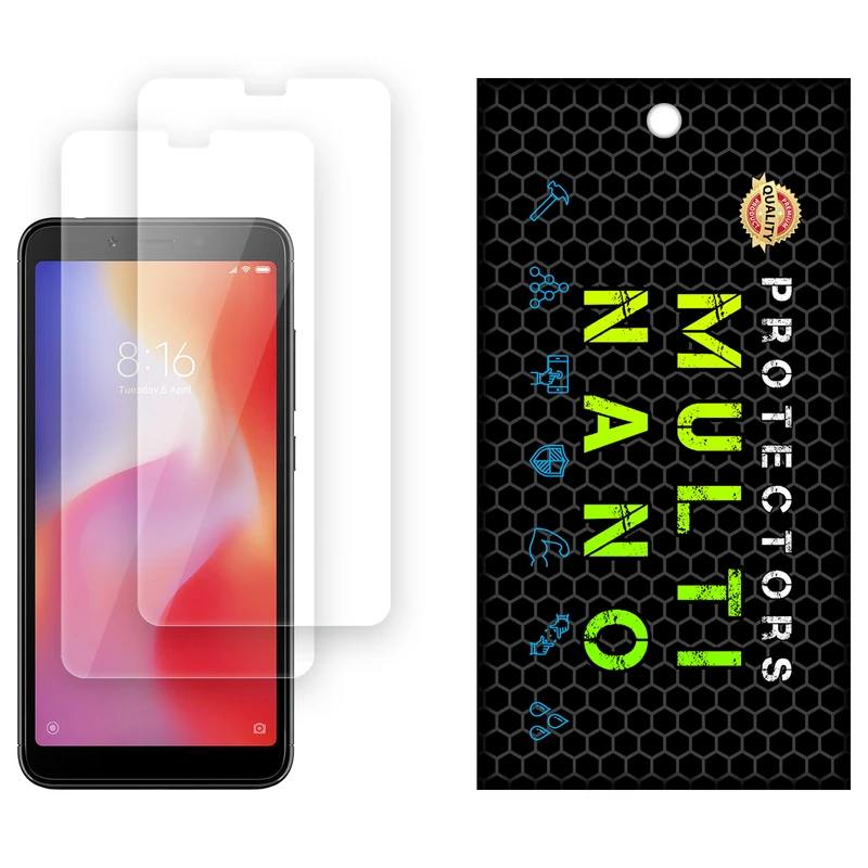 محافظ صفحه نمایش شفاف مولتی نانو مدل X-S2N مناسب برای گوشی موبایل شیائومی Redmi 6 بسته دو عددی