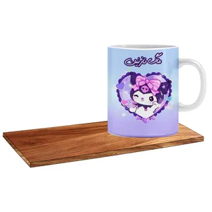 ماگ ال ایکس پی مدل کادوی روز دختر کرومی کد 502 اسم نازنین به همراه زیر لیوانی