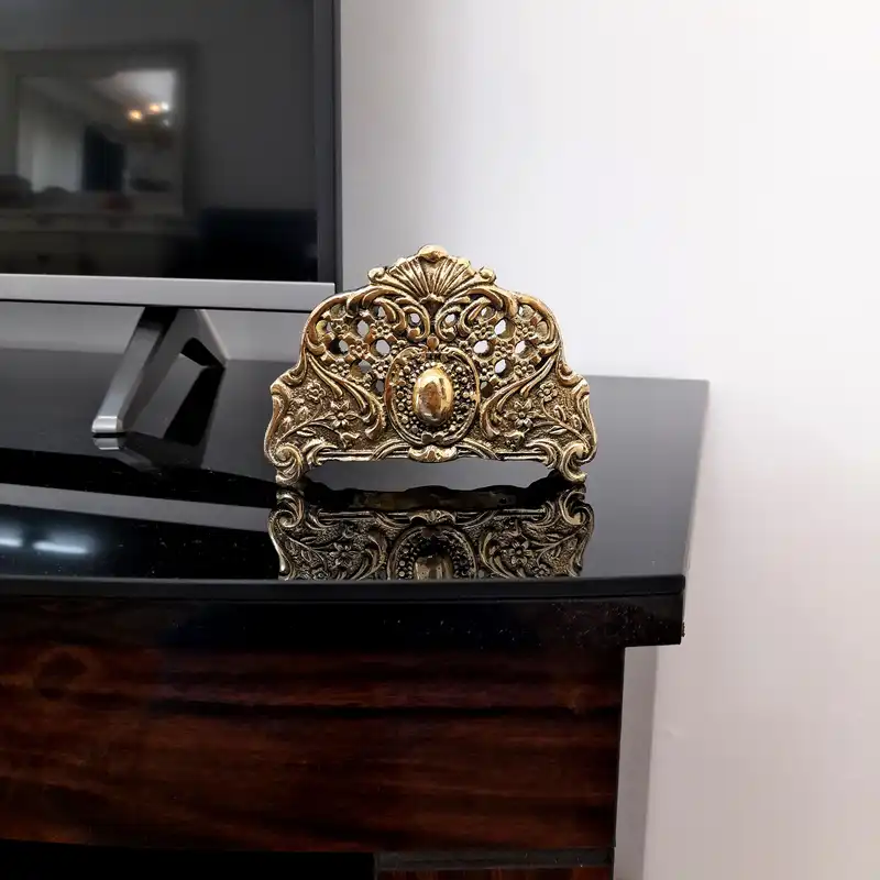 جا دستمالی برنزی مدل نگین