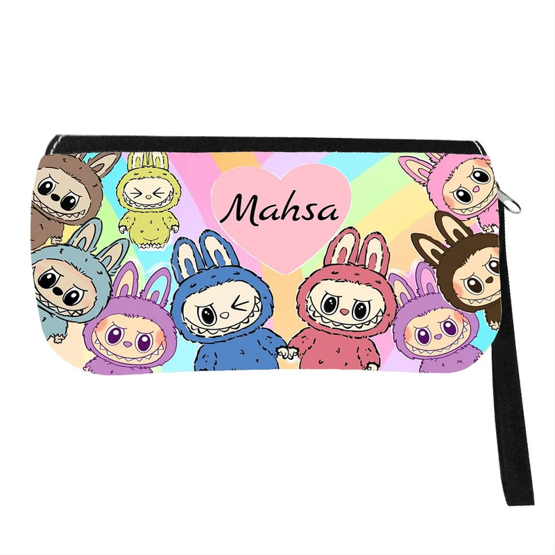 جامدادی پاد آفرین مدل فانتزی طرح عروسک لبوبو ترند اسم مهسا کد p40